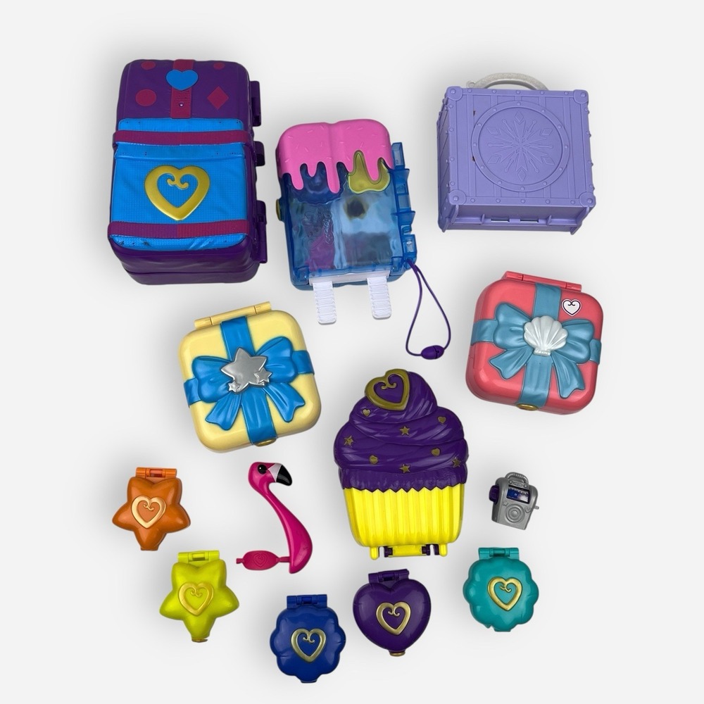 Lot Polly Pocket Play Sets Compacts & Accesories As-Is